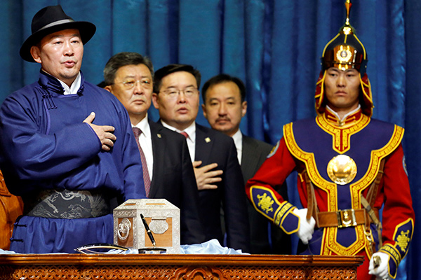 Khaltmaa Battulga inaugurated as Mongolian president