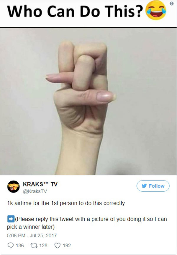 Can you make a 'finger knot'?