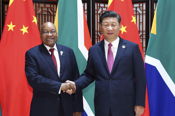 Xi: China supports South Africa's hosting BRICS Summit in 2018