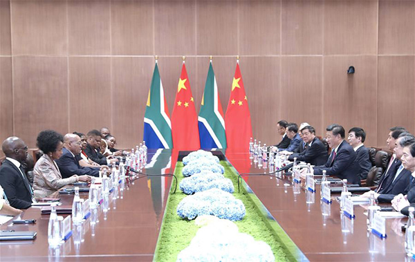 Xi: China supports South Africa's hosting BRICS Summit in 2018