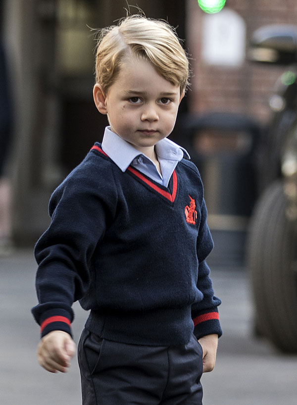 Prince George's first day of school