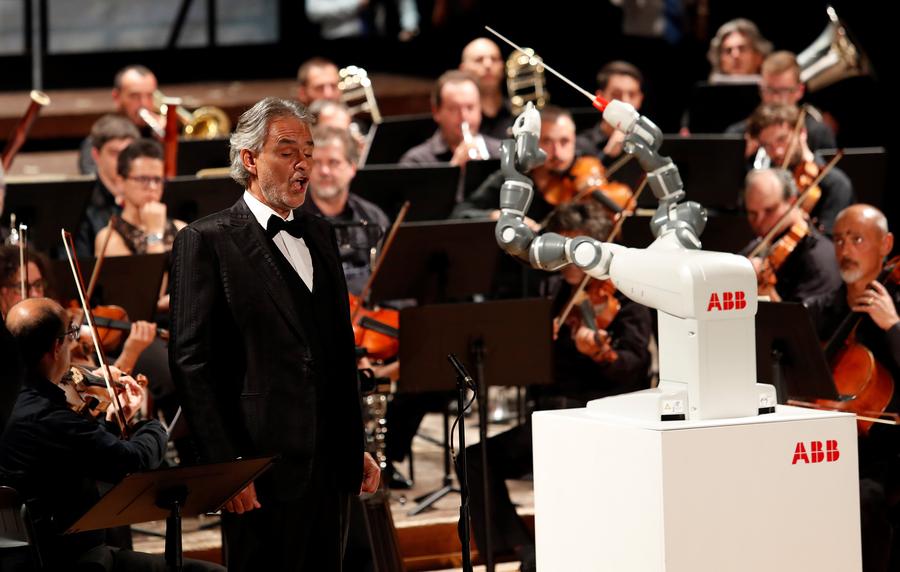 YuMi the robot conducts Verdi with Italian orchestra