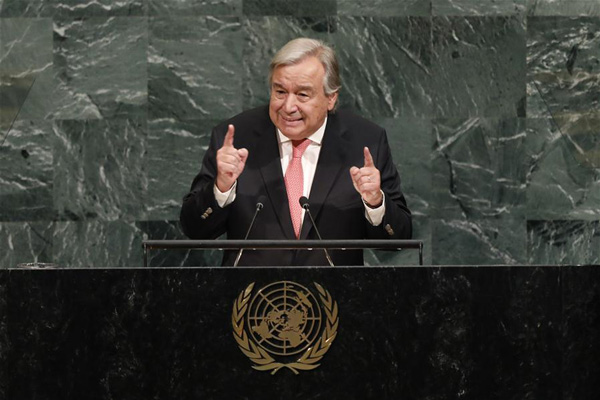 UN chief highlights 'nuclear peril' in work report to General Assembly