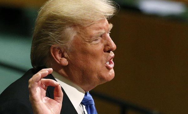 Trump targets DPRK, Iran in his 1st UN speech