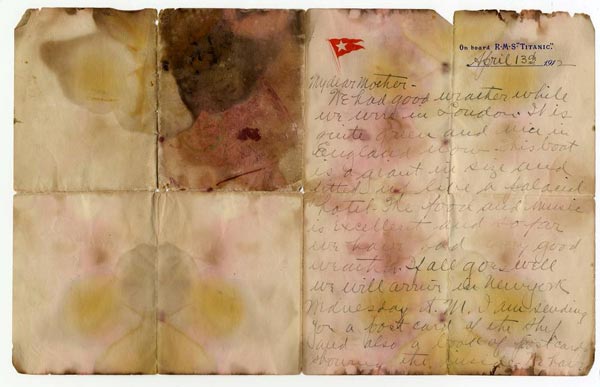Letter by Titanic victim sold for record price in Britain