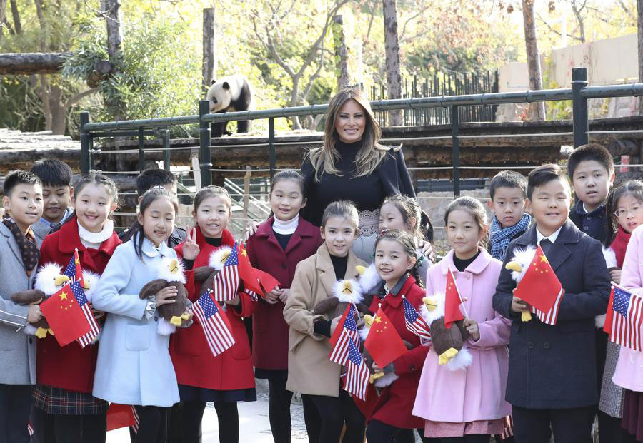 US first lady Melania Trump visits Beijing Zoo