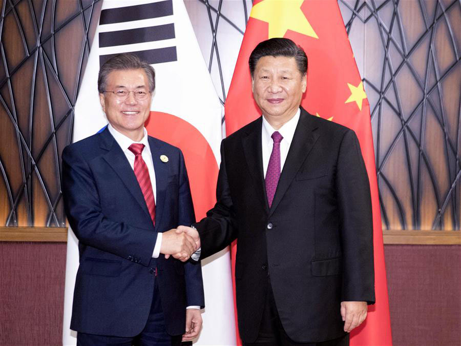 Chinese, ROK presidents meet on ties, peninsula situation