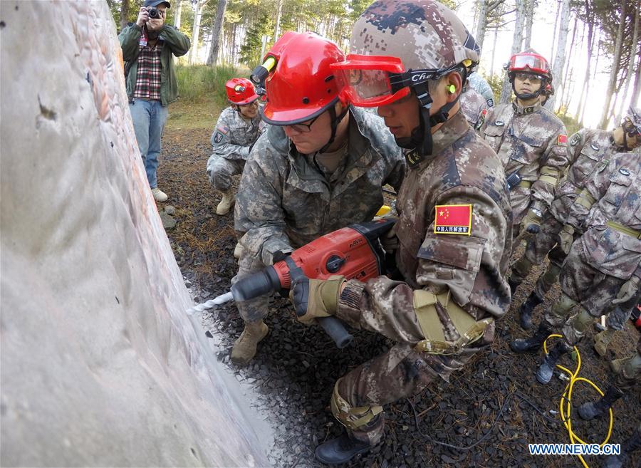 Chinese, US militaries hold joint drills on humanitarian relief, disaster rescue