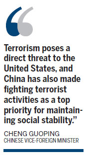 China, US agree to boost anti-terrorism cooperation