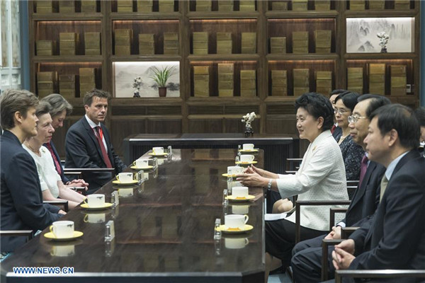 Chinese vice-premier meets with British Princess Anne