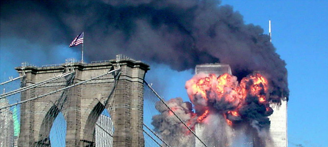 Slide: World Trade Center at 9/11 attacks