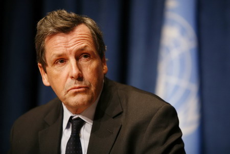 UN flag flies at half mast to mourn quake victims