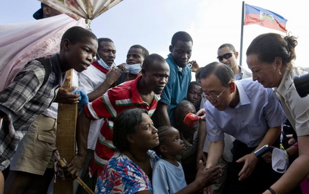 UN chief in Haiti to support relief efforts