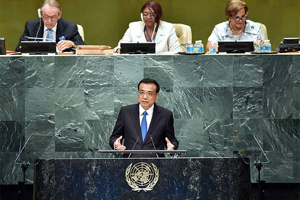 Premier Li gets high marks at UN
