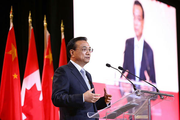 Premier Li addresses China-Canada business forum