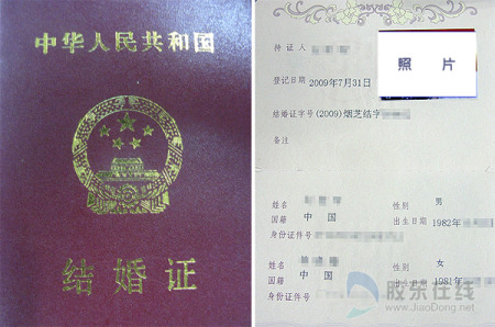 结婚证几经“变脸” 见证共和国60年变迁[组图]