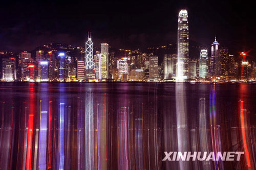 此景只应天上有 亦真亦幻夜香港[组图]