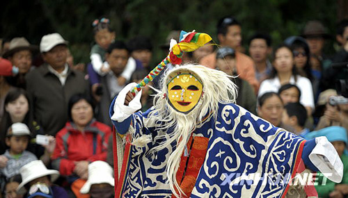 西藏拉萨传统节日雪顿节开幕[组图]