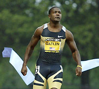 Athletics-Gatlin's world record corrected to 9.77