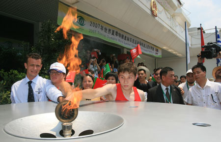 Flame for Shanghai Special Olympic Games lit up in Athens