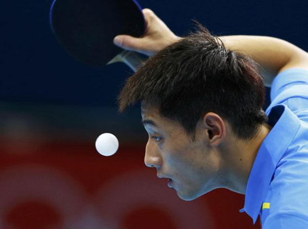 China's top paddler Zhang Jike wins Olympic debut