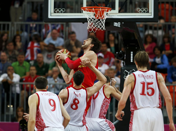 Russia beats Spain in men's basketball