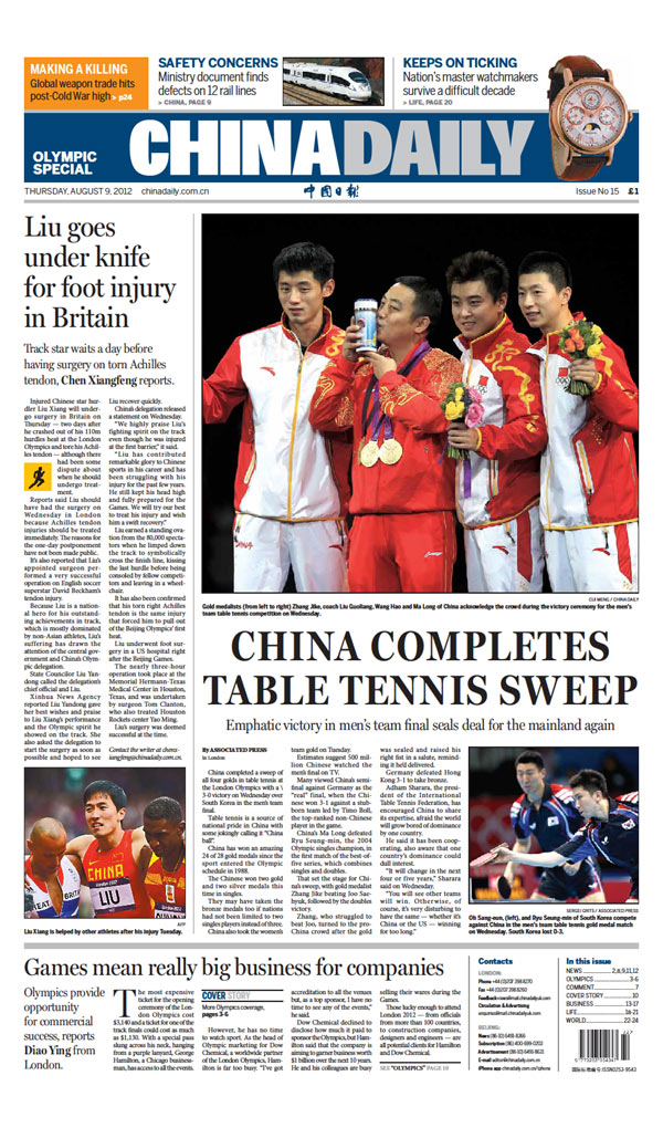 China Daily Olympic Special (Aug 9, 2012)