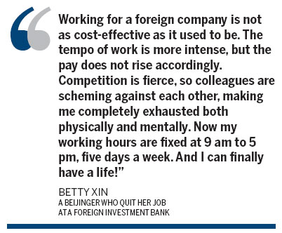 Positions at foreign firms less attractive