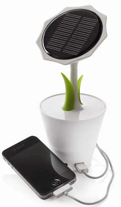 Solar sunflower charger