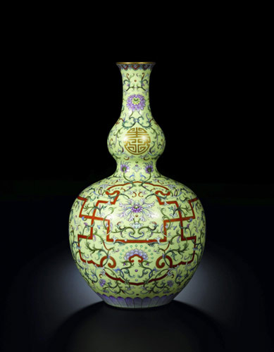Ancient Qing Dynasty vase smashes auction record
