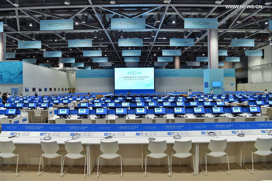 Media center of G20 summit in Hangzhou