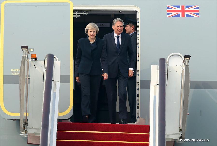 British PM arrives in Hangzhou to attend G20 summit