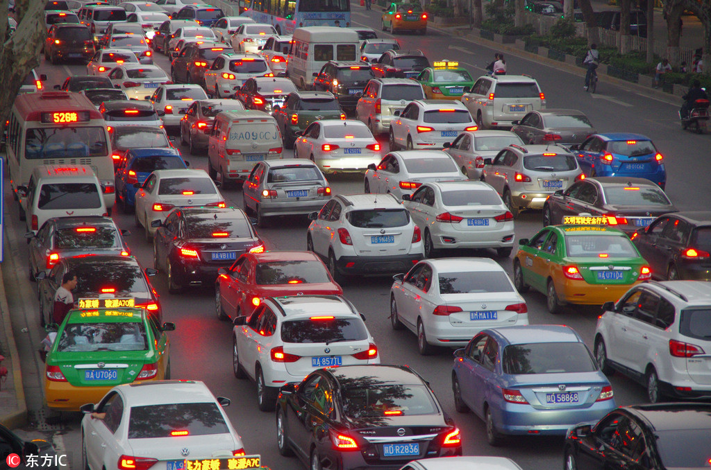 Top 10 congested cities in China