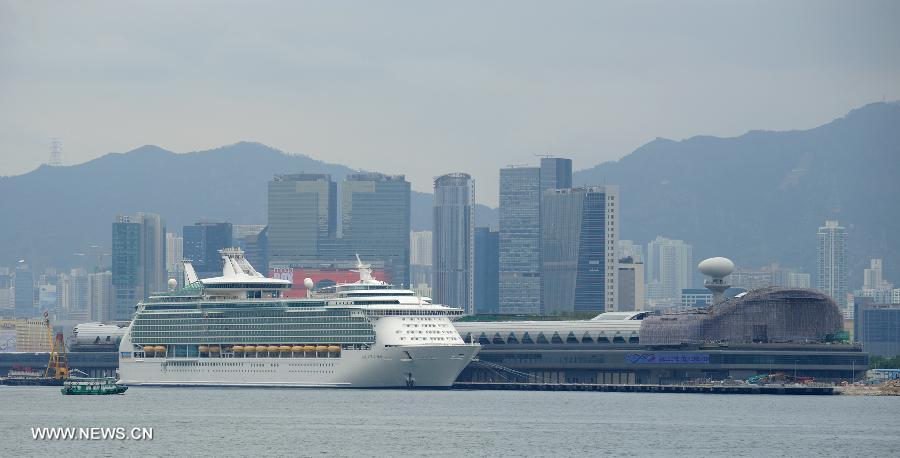 HK's new cruise terminal receives luxury liner