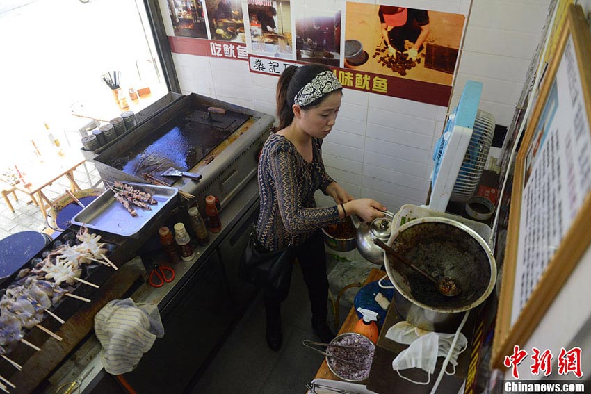 'Squid beauty' and her profitable BBQ store