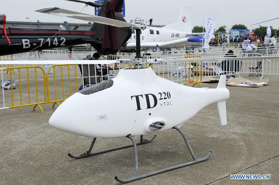 Unmanned aerial vehicles displayed at Zhuhai air show