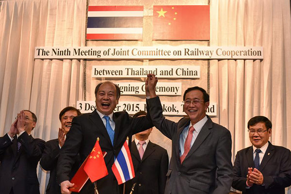 China, Thailand ink intergovernmental document on railway project