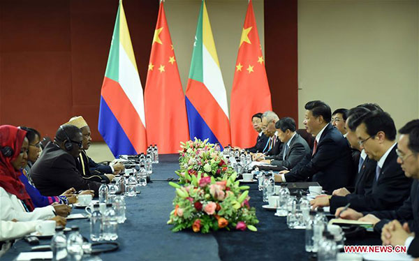 Xi urges China, Comoros to enhance economic cooperation