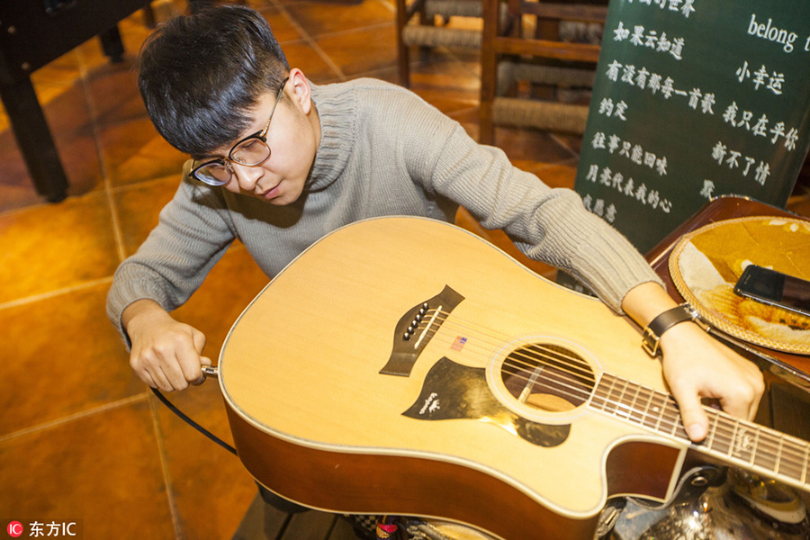 No time to waste for young musician