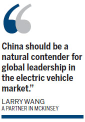 China's electric cars lag behind in global race