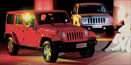 Stalled Jeep regaining traction