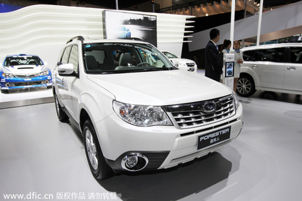 Subaru recalls vehicles in China