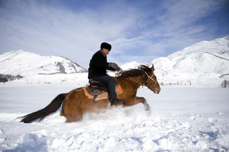 A view in Xinjiang Kanasi scenic area