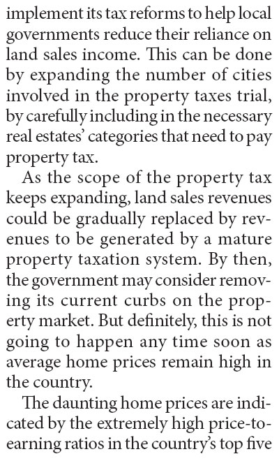 Property tax reform to curb asset bubble risks
