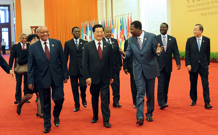 Hu vows more aid for African countries