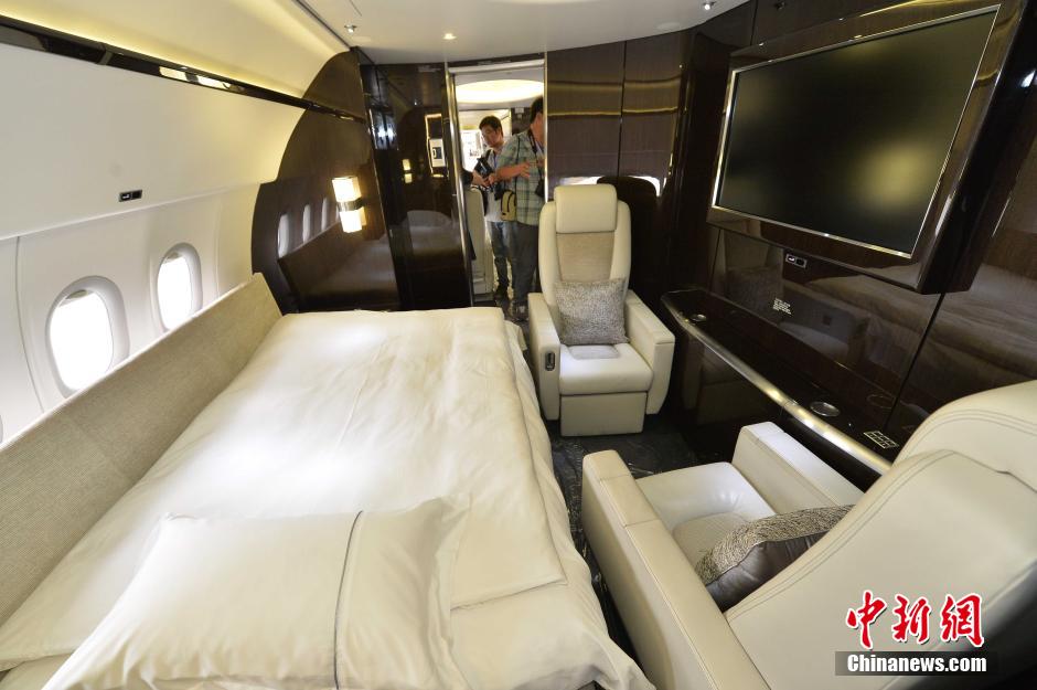 Business jets exhibited at China's luxury lifestyle show