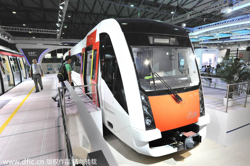 Amazing trains on display in Shanghai