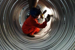 Output in China's steel industry continues to rise