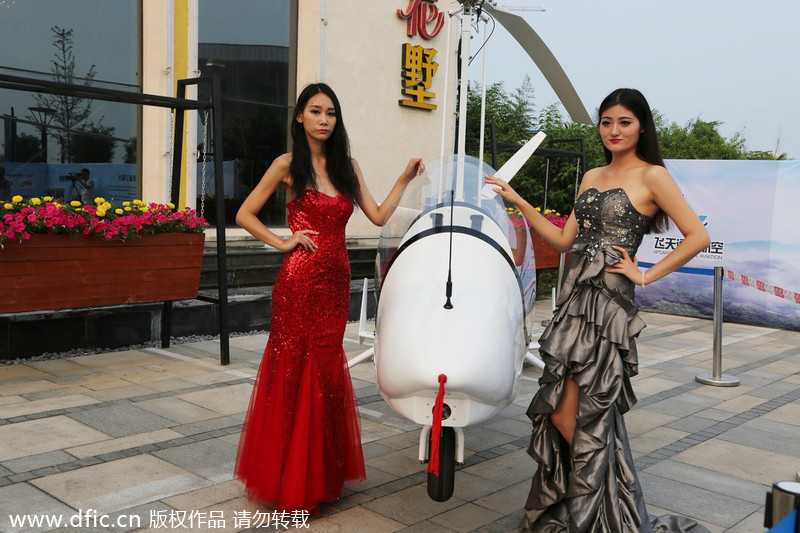 Property developer uses helicopters and models for promotion