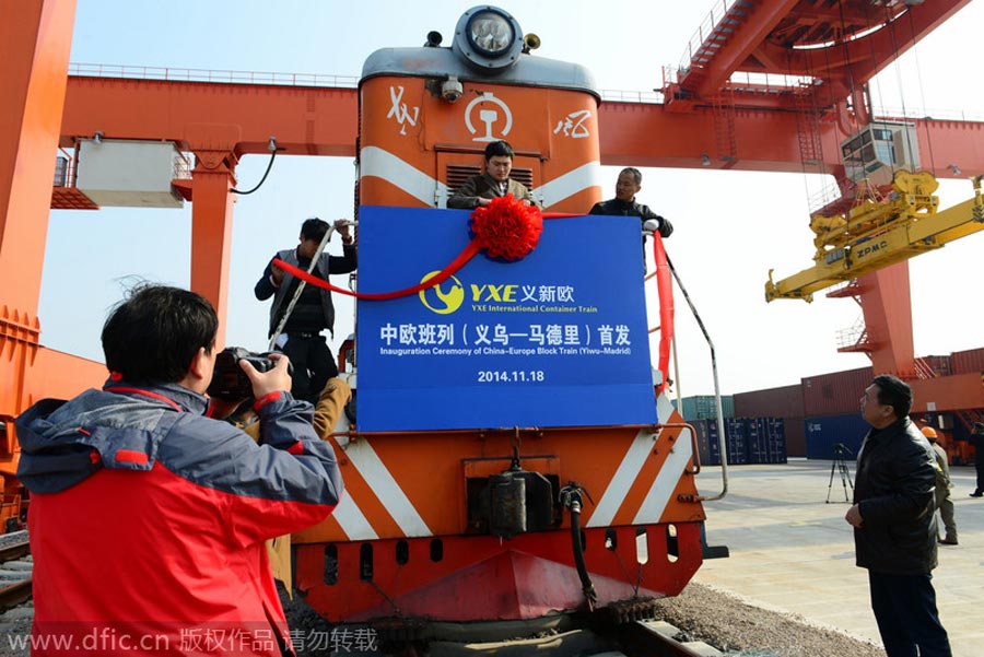 China launches freight train service to Spain